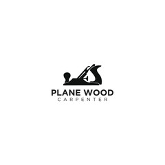 Capenter industry logo design - plane wood log circular saw