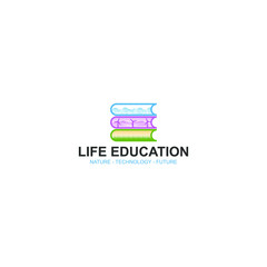 Book logo - live education modern logo