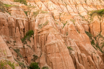 view over rapa rosie near sebes romania, spectacular geological formation