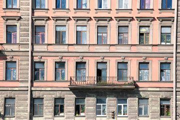 Fototapeta premium windows and details on an exterior of the building.