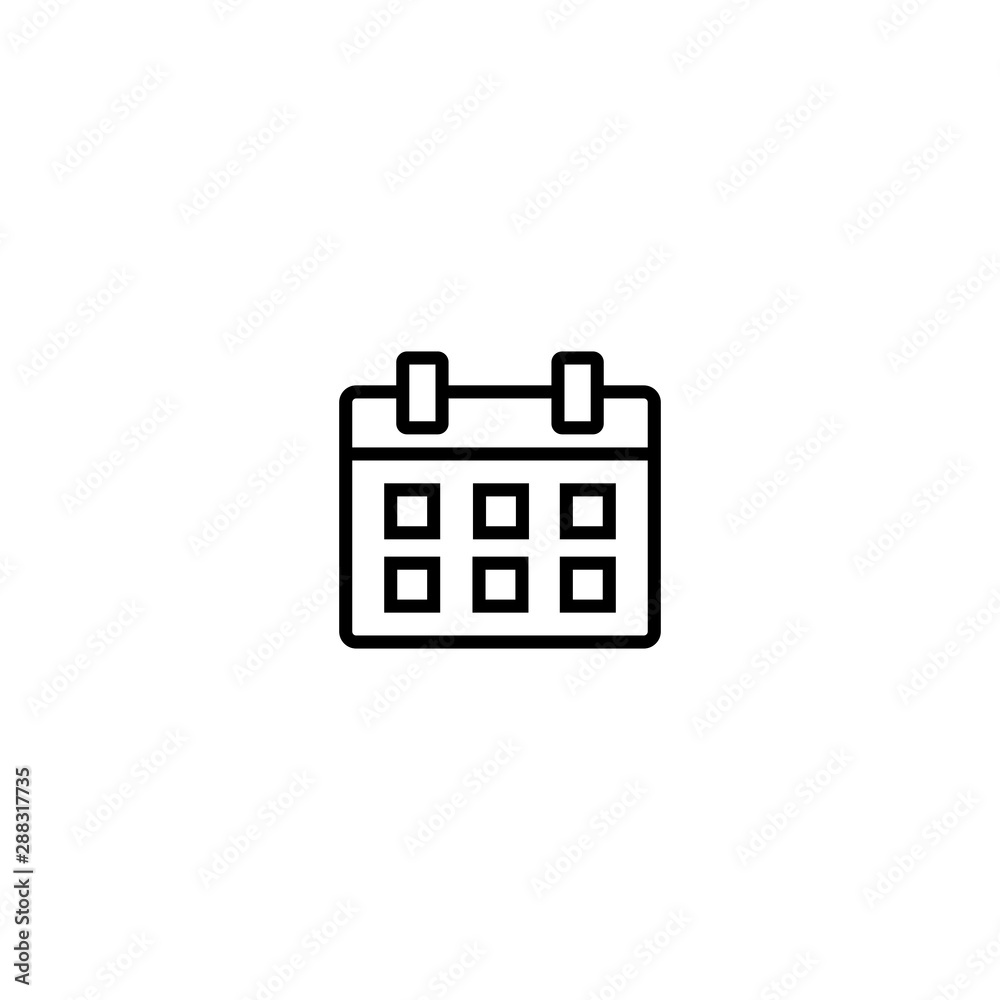 Poster calendar line icon vector. calender symbol. symbol for web site computer and mobile vector.
