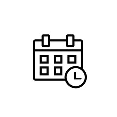 calendar line icon vector. Calender symbol.  symbol for web site Computer and mobile vector.