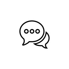 Chat icon vector. Chat line vector for web