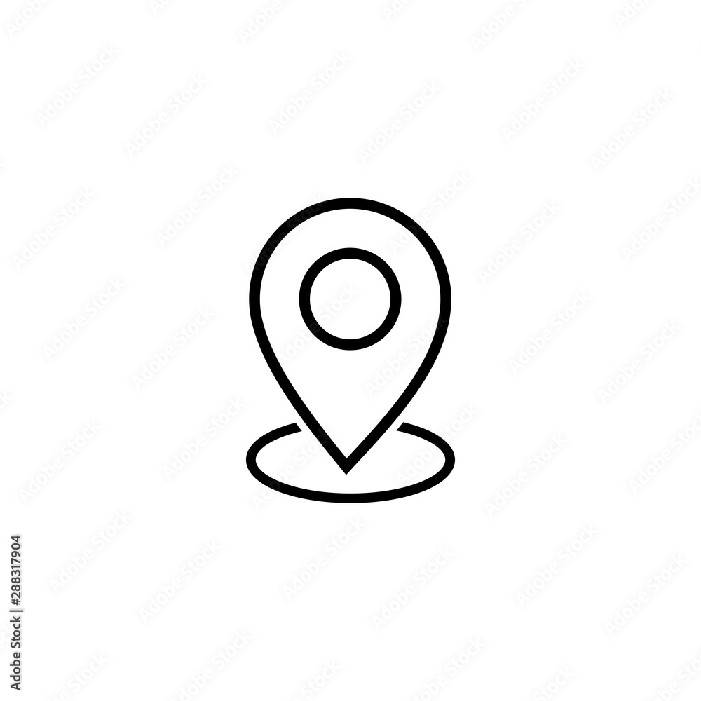 Poster Pin Maps Location line icon vector. Location line icon. Map pointer icon. symbol for web site Computer and mobile vector.