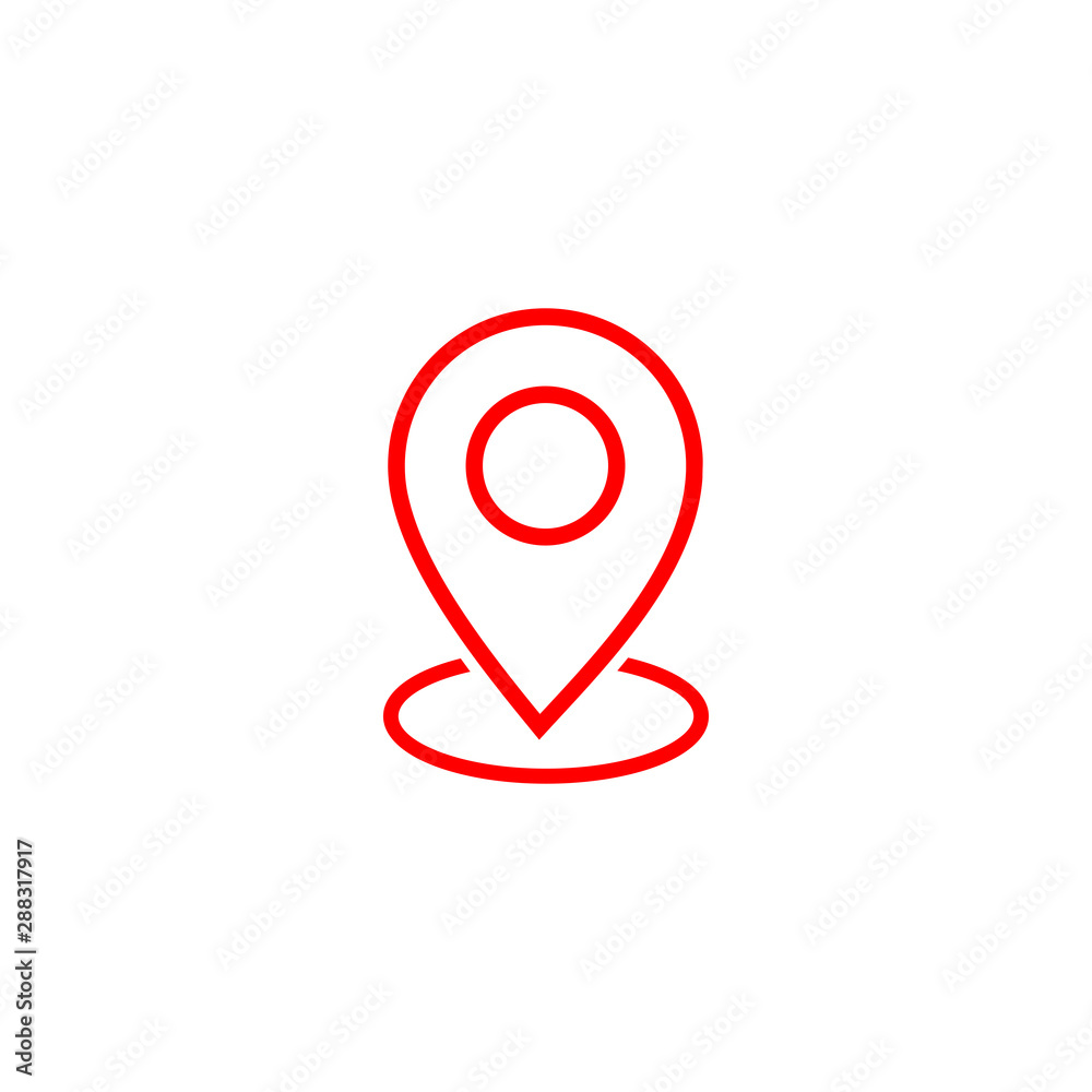 Poster Pin Maps Location line icon vector. Location line icon. Map pointer icon. symbol for web site Computer and mobile vector.