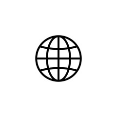 globe icon. word, website icon. go to web icon symbol vector. symbol for web site Computer and mobile vector.