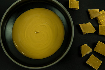 Gold Chocolate made from Caramelised Suagr and Milk