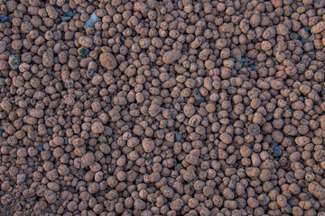 Pretty uniformly filled in the texture of the stones of expanded clay aggregate for lightweight...