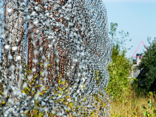 abstract view with stinging wire, applied to texture