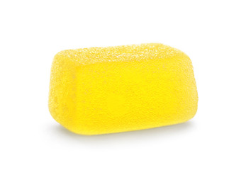 Bright delicious jelly candy on white background