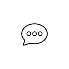 Chat icon vector. Chat line vector for web
