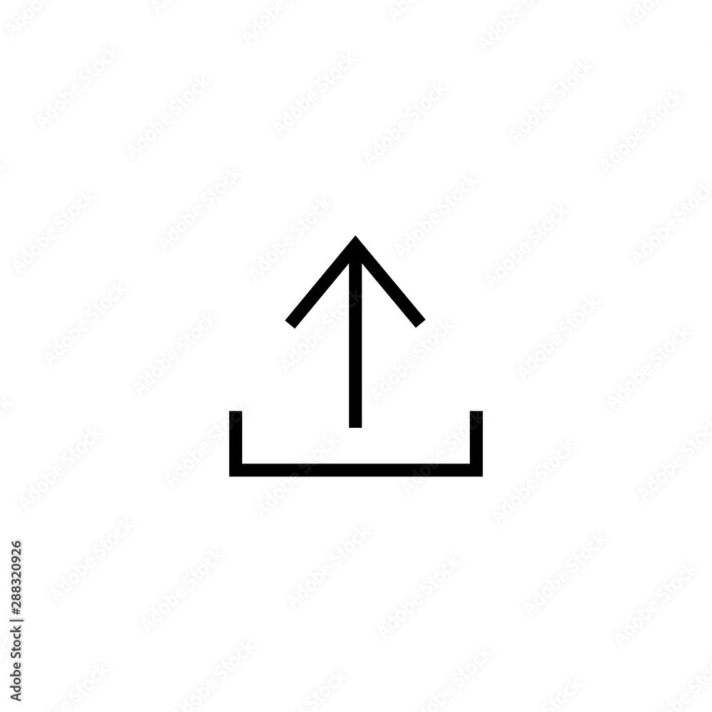 Poster upload icon symbol vector. upload sign for web