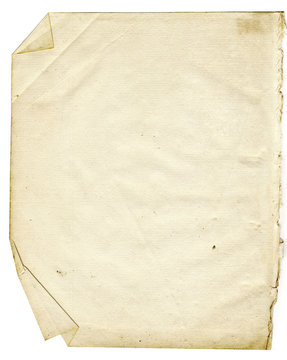 Vintage paper texture on white background with row corners