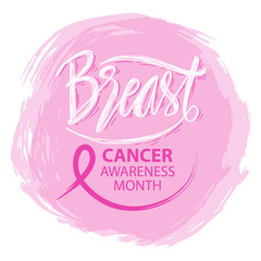 Breast Cancer awareness moth symbol banner poster