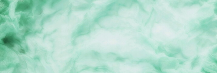 Banner cotton fabric texture, background  pastel neo mint color blured. copy space