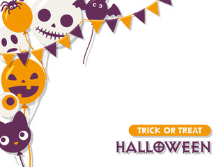 ハロウィン　風船のフレーム素材