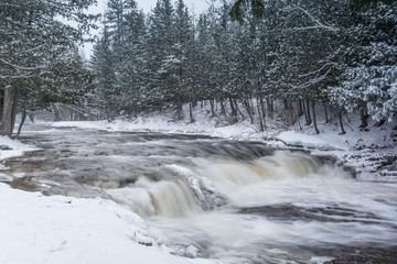 Ocqueoc Falls in winter