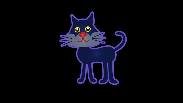 ハロウィンパーツ　黒猫２　箒に乗る部分