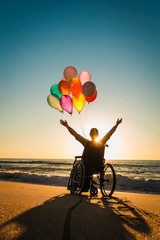 Woman on a wheelchair - 288324728
