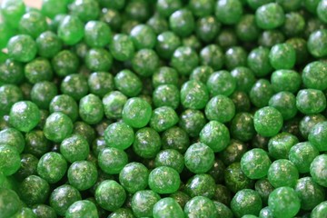 candies with jelly and sugar. colorful array of different childs sweets and treats.