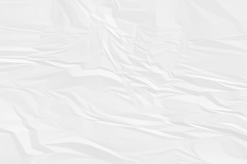 crumpled white paper background close up