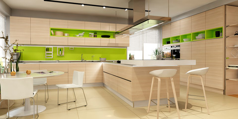 interior of modern kitchen