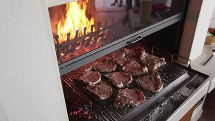 Chops cooked on the grill, Italy