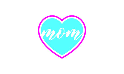 Mother Heart shape Logo design vector template. Motherlove icon,  logos of motherhood, mom heart love logo, mother and baby stylized vector symbol, mom hugs her child logo template