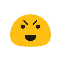 Mischievous emoji face vector