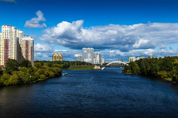 Naklejka premium Moscow Canal river in summer day.