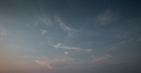 Beautiful twilight sky with clouds
