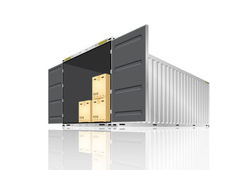 cargo container vector