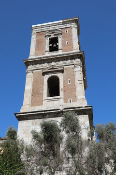 Belltower of Saint Clare in Naples Italy