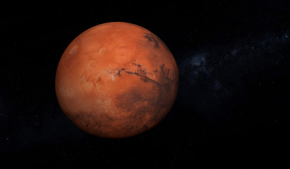 Obraz na płótnie Canvas Colorful picture represents Mars - 3D illustration.