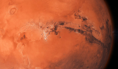 Colorful picture represents Mars - 3D illustration. © Sergey Fedoskin