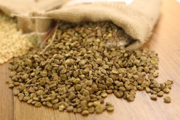 Beans,Pulses,Lentils,Rice and Wheat grains in bowl
