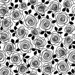 Seamless pattern of an abstract, beautiful rose,