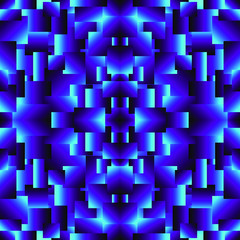 Seamless endless vector repeating multicolored bright ornament of different colors