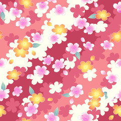 The cherry blossom seamless pattern which is beautiful with Japanese style