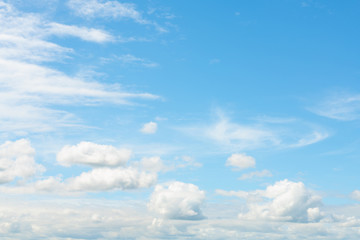 Nature of blue sky with cumulus cloud in the day  background