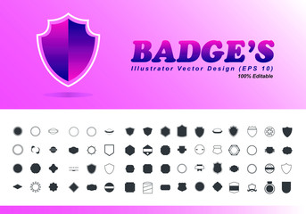 set of illustration vector badge