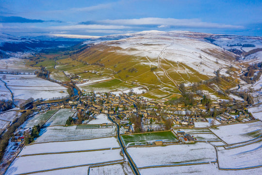 Kettlewell, Yorkshire Dales, from the air