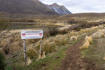 main entrance sign to the area saying 