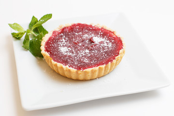 a sweet cherry jam dessert