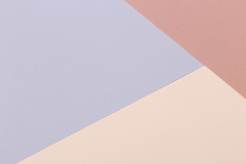 Paper yellow, gray, brown empty background, geometrically located. Color blank for presentations, copy space.