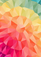 Abstract Delaunay Voronoi trianglify Generative Art background illustration