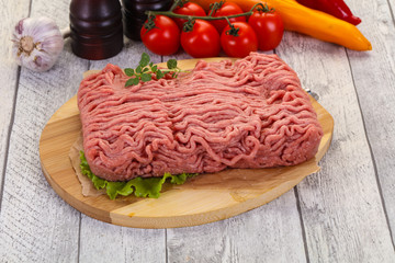 Raw turkey minced meat