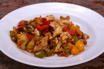 Roasted pork with vegetables
