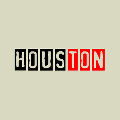 Houston -  Typography graphic design for t-shirt graphics, banner, fashion prints, slogan tees, stickers, cards, posters and other creative uses
