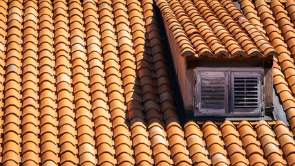 tile roofs of old town in Dubrovnik